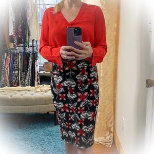 💕New with tag floral Lularoe Cassie pencil skirt💕